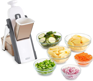 Mandoline Slicer | Safe Adjustable Vegetable Cutter | Multi‑Purpose Kitchen Chopper & Manual Grater ( Random Colour )