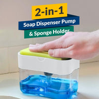 2-in-1 Kitchen Soap Dispenser With Sponge | Soap Pump Holder | Kitchen Dishwashing Soap Holder | Soap Pump Dispenser
