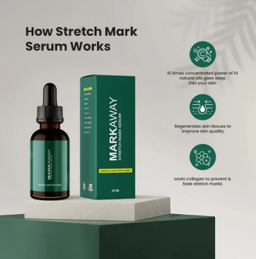 Markaway DermaRepair Stretch Mark Therapy Serum Advanced Care For Skin Smoothness Restoration And Visible Mark Reduction - 30ML