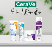 CeraVe Complete Skincare Combo Kit – Sunscreen SPF 50, Acne Cleanser, Retinol Serum & Night Cream