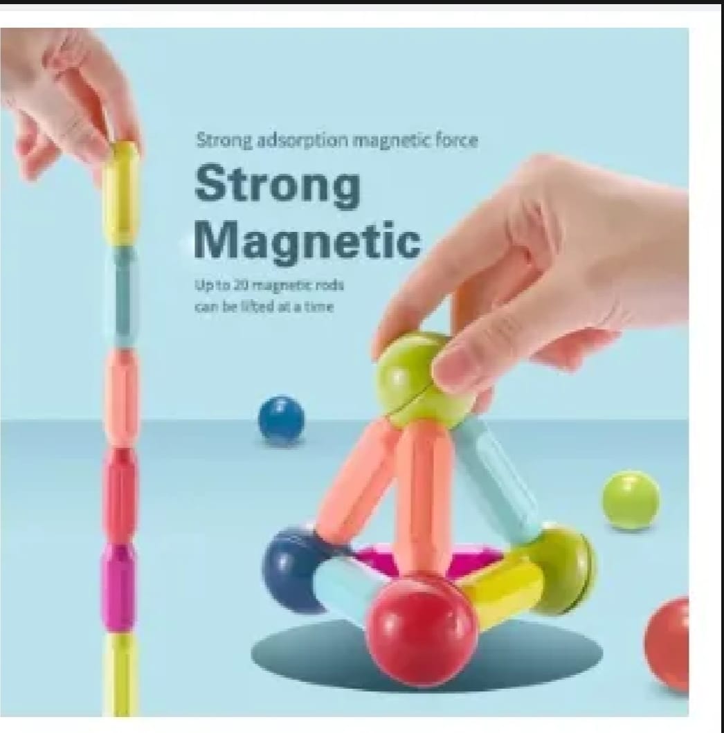 Magnetic Toys Building Blocks - 36 PCS Kids Magnet Balls and Rods Set Toddler STEM Sticks Toy Learning Educational Block Games Stacking Toys for Boy Girl Age 3+ Years Old Preschool