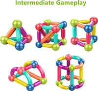 Magnetic Toys Building Blocks - 36 PCS Kids Magnet Balls and Rods Set Toddler STEM Sticks Toy Learning Educational Block Games Stacking Toys for Boy Girl Age 3+ Years Old Preschool