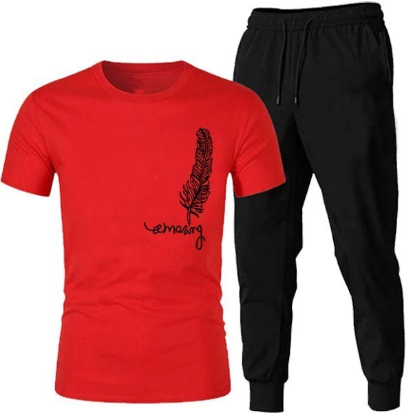 HALF SLEEVE PREMIUM TRENDY PRINTED TRACKSUIT FOR MEN