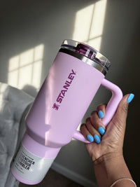 Stanley Flip Straw Tumbler 40oz (1200ML) Insulated Stainless Steel With Handle Durable Design For Daily Hydration And Travel - Blue