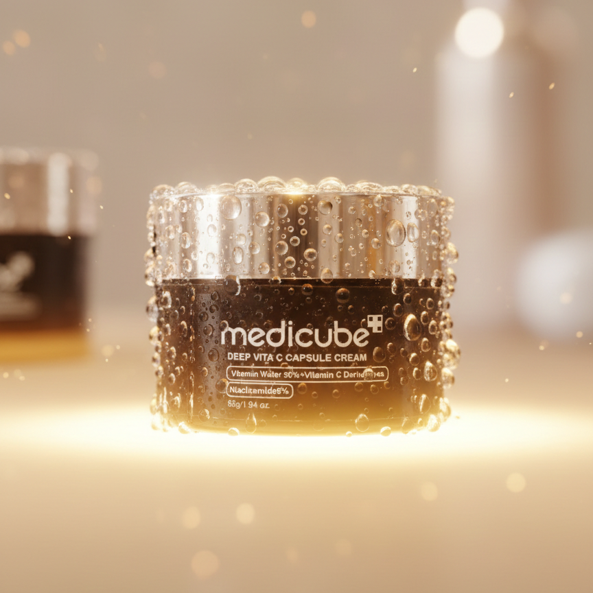 Medicube Vita C Deep Hydration Cream with Niacinamide – Vita C Capsule Cream (50% Vitamin Water) | 55g