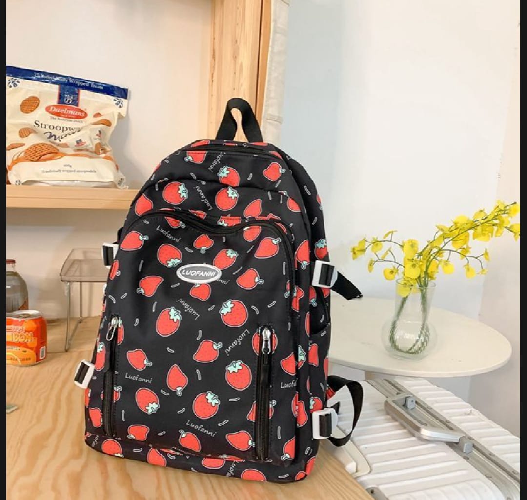 Korean Stylish Backpack for Girls | Cute & Trendy School, College & University Bag | Spacious, Lightweight & Durable Daily Backpack(black)