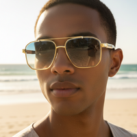 Luxury Square Black Gradient Sunglasses for Men & Women