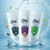 ZINC Anti-Dandruff Shampoo | For Men & Women | Complete Zinc Pro Formula | Black Shine | 340ml