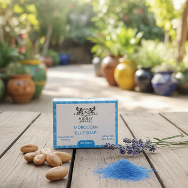 Moroccan Blue Soap 50g | Argan Oil & Nila Zarka Infusion | Authentic & Exotically Scented