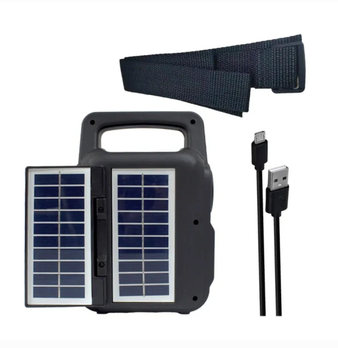 GTS‑1767 Solar Wireless Bluetooth Speaker | MP3, FM Radio, SD Card, USB | LED Flashlight Portable