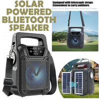GTS‑1767 Solar Wireless Bluetooth Speaker | MP3, FM Radio, SD Card, USB | LED Flashlight Portable