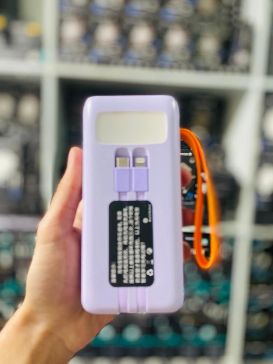 Moshuo 30000mAh Super Fast Charging Power Bank 100W – Original Lithium Battery with LED Display & Type-C Cable