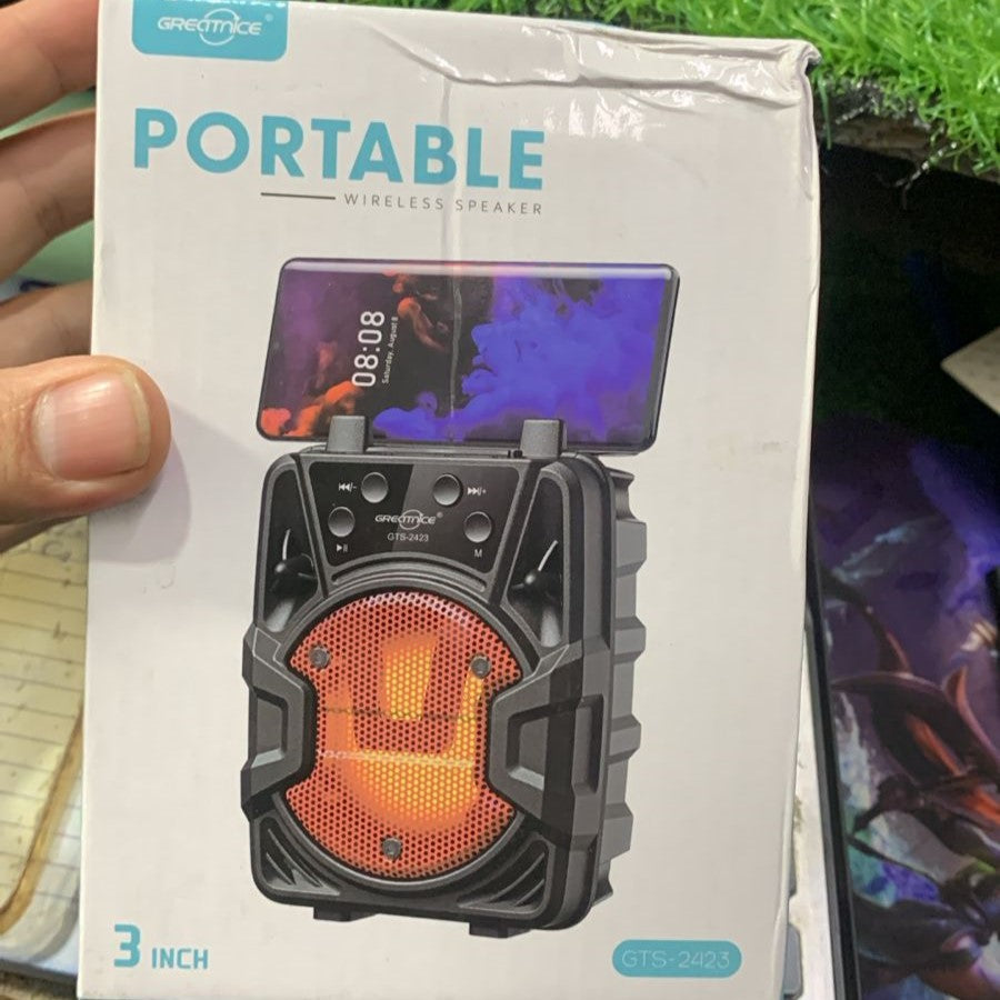 Greatnice GTS-2423 Portable Wireless Speaker With Clear Sound And Stylish Compact Design