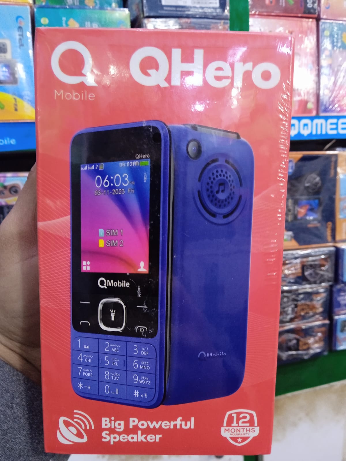 QMobile Q Hero Dual Sim PTA Approved Mobile With 2.4 Inches LCD 3000mAh Battery Digital Camera (Random Color)