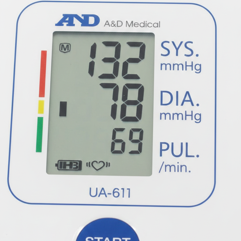 A&D Medical UA-611 Digital Blood Pressure Monitor – Automatic Upper Arm BP Machine with Large Cuff & Memory
