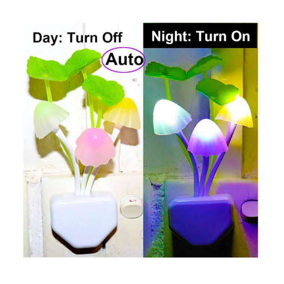 Mushroom Night Light Dusk To Dawn Sensor LED Night Lights Flower Lamp Bedroom Baby Room Lamps For Kids Gifts