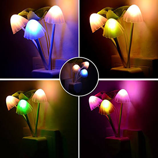 Mushroom Night Light Dusk To Dawn Sensor LED Night Lights Flower Lamp Bedroom Baby Room Lamps For Kids Gifts