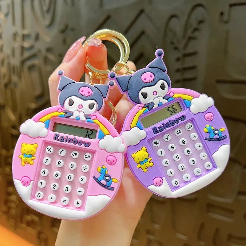 Cute Calculator Keychain | Trendy Stationery | Mini Portable | Fun Problem Solving (Random Color)