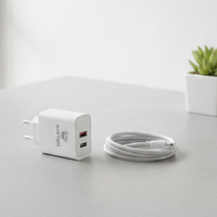 3pcs Marten Power Bank, Charger And Charging Cable Super Fast Charge Set 20000 Mah Power Bank 38w Fast Charge