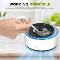 Self Extinguishing Smart Ashtray Smokeless Ashtray Air Purifier Anti-odor Anti-smoke Ashtrays Smoking Accessories