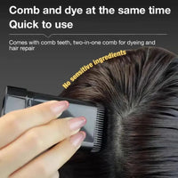 Water And Sweat Proof Hair Comb Dye Long Lasting Easy To Use Safe And Effective Hair Coloring Solution - Brown