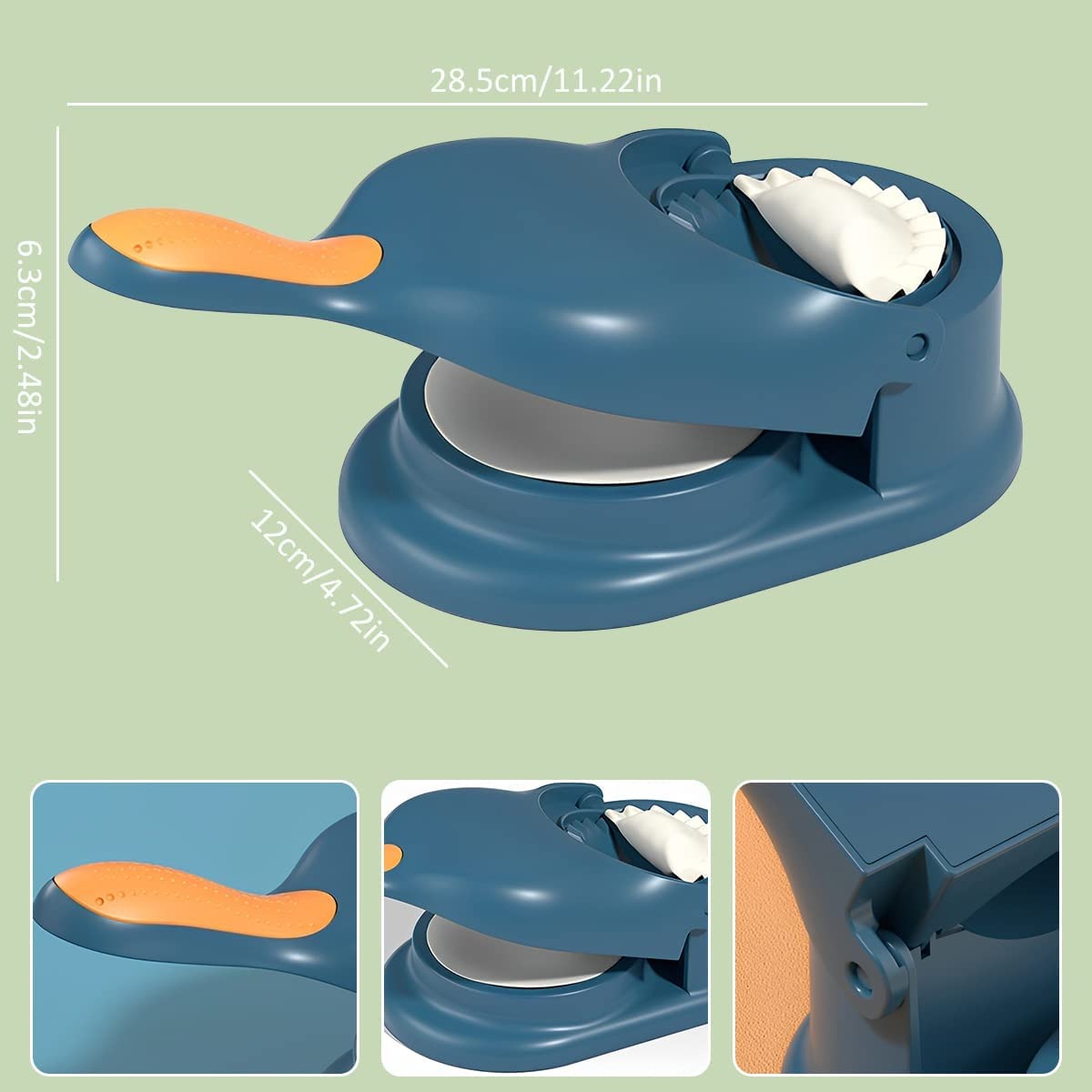 2-in-1 Manual Dumpling Maker & Dough Press Machine | Portable Samosa & Gujiya Mould Tool | Easy Kitchen DIY Pastry Accessory (Random Colour)