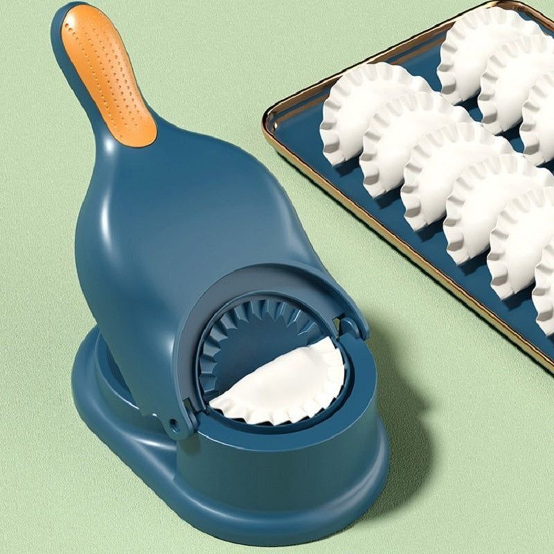 2-in-1 Manual Dumpling Maker & Dough Press Machine | Portable Samosa & Gujiya Mould Tool | Easy Kitchen DIY Pastry Accessory (Random Colour)