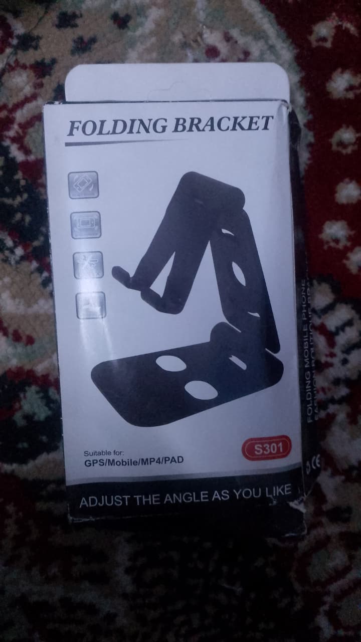 Adjustable Folding Mobile & Tablet Stand Bracket S301 – Portable Phone Holder for Desk & Table