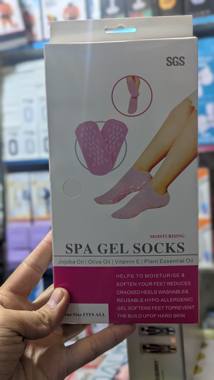 Moisturizing Spa Gel Socks Silicon Socks For Women Foot Care Spa Gel Socks pair (random colour)