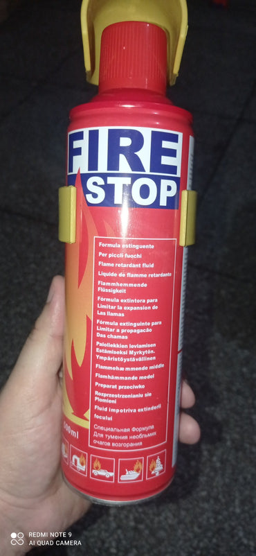 Foam Stop Fire 500ml Portable Fire Extinguisher Spray | Fire Stop Emergency Safety Spray for Home, Kitchen, Car & Office