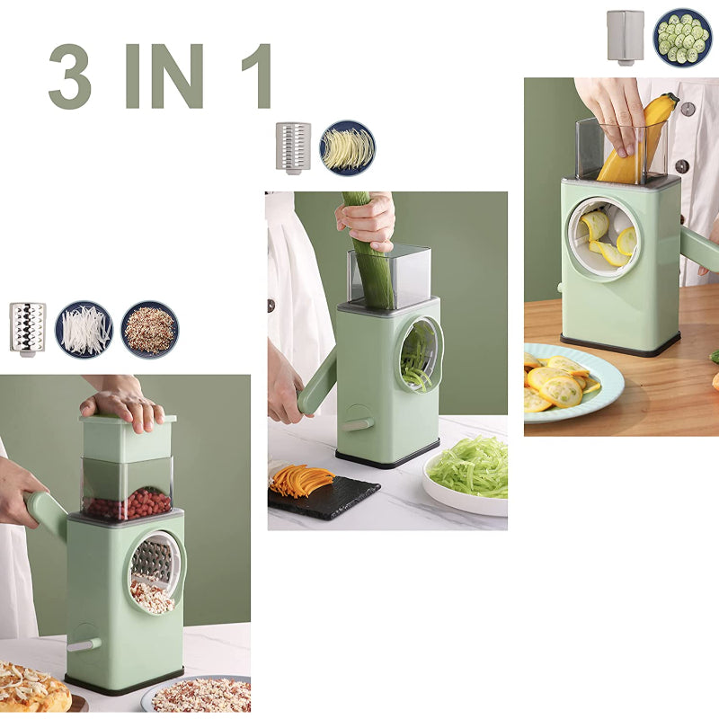 Multi-Function Vegetable Cutter & Slicer with Stainless Steel Blades – Manual Vegetable Chopper