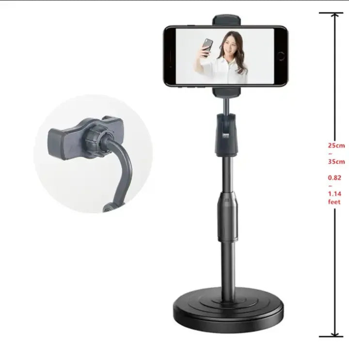 Adjustable Retractable Mobile Phone Stand Folding Extendable Holder With 22 To 32 Cm Height