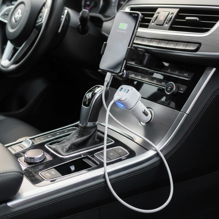 X2 Xtreme 2-in-1 USB Car Charger with Cable | Fast Charging & Smart Protection | Model X2-1200(random colour)