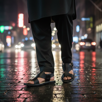 Men’s Premium Black Panjadara Chappal