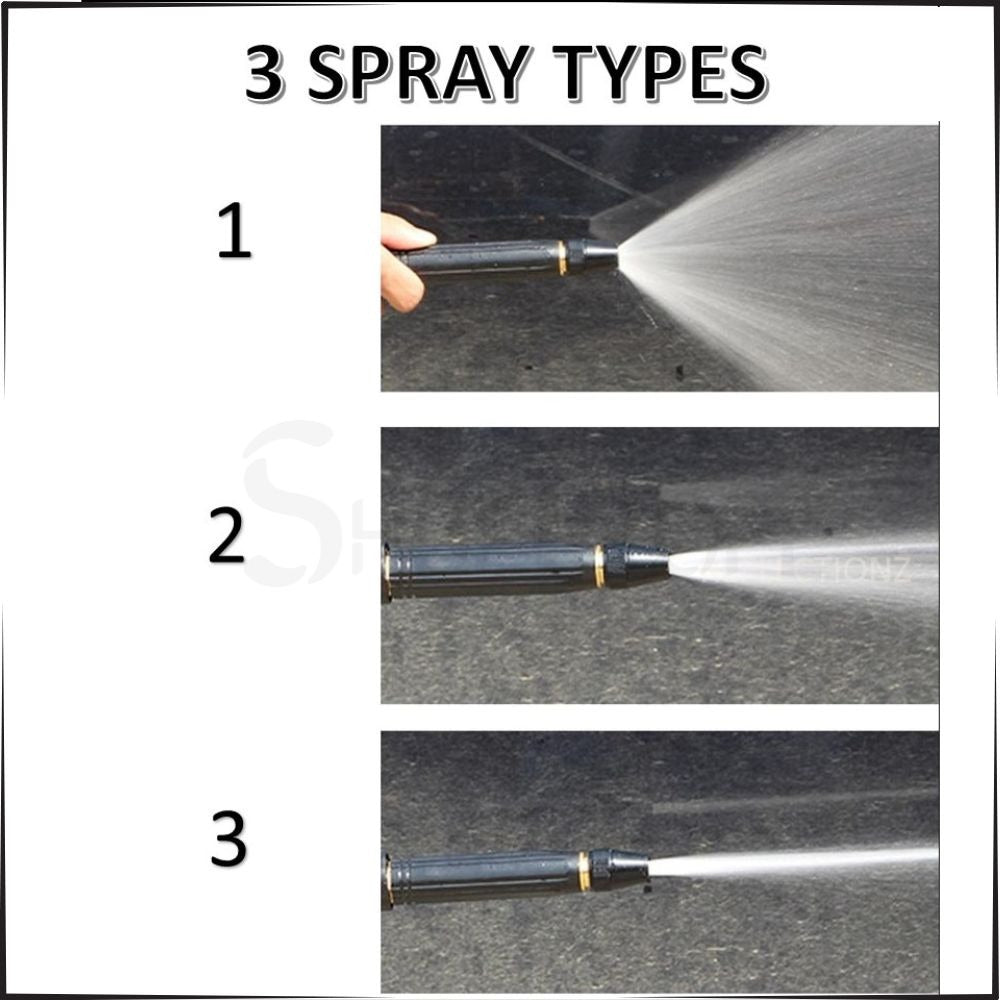 High Pressure Metal Brass Adjustable Nozzle Water Spray Gun Versatile Tool For Garden And Cleaning