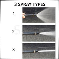 High Pressure Metal Brass Adjustable Nozzle Water Spray Gun Versatile Tool For Garden And Cleaning