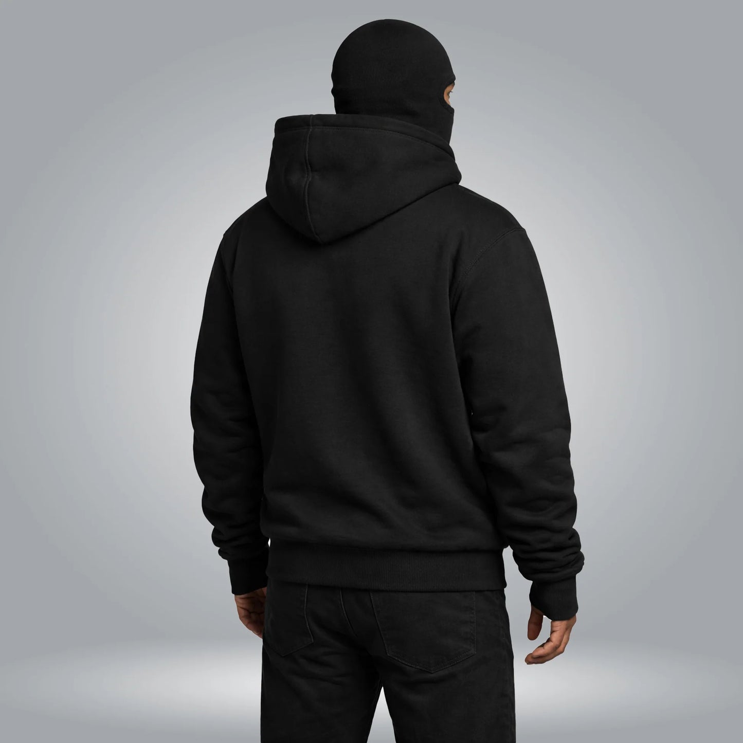 Balaclava Ninja Zipper Hoodie Jacket For Men – Comfy Fashion black L