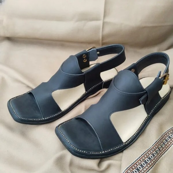 Men’s Premium Black Panjadara Chappal