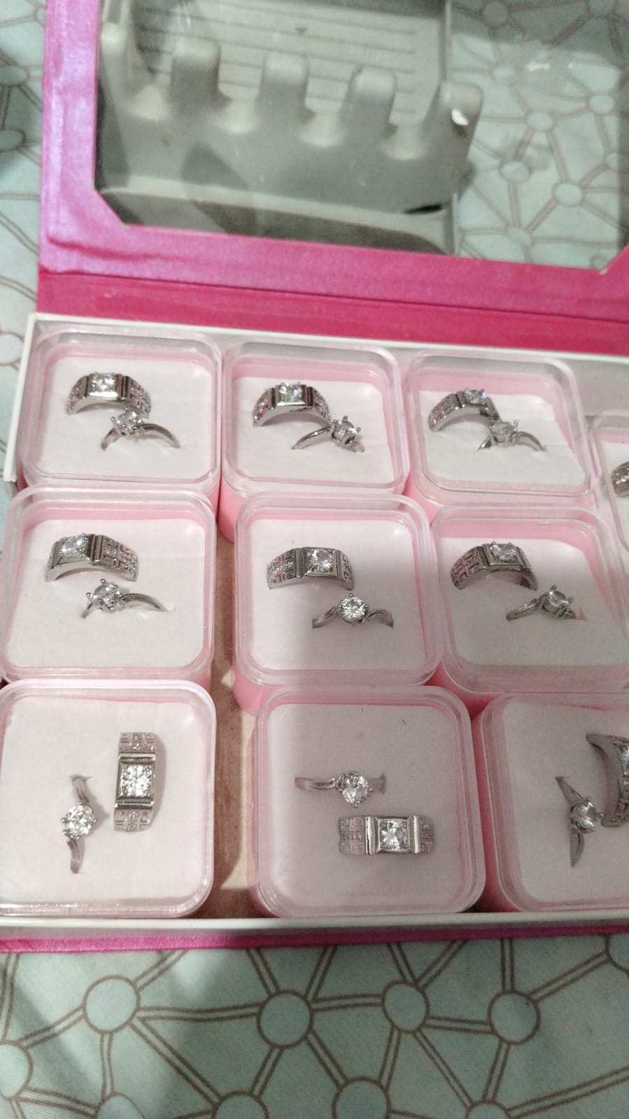 Alloy Adjustable Couple Ring – Stylish Matching Rings for Lovers | Unisex Design (With Box)