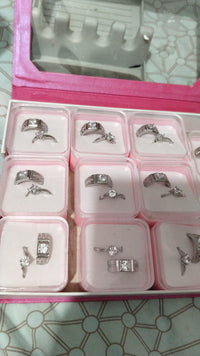 Alloy Adjustable Couple Ring – Stylish Matching Rings for Lovers | Unisex Design (With Box)