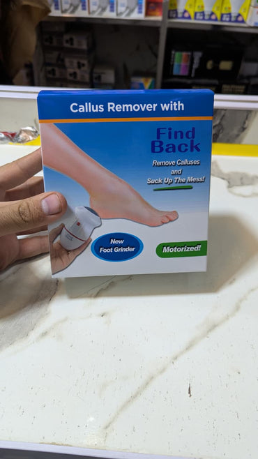 Electric Back Callus Remover with Built-In Vacuum – Rechargeable Foot Grinder for Dead Skin, Cracked Heels & Calluses
