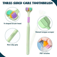 three sided toothbrush, ultra soft toothbrush, soft bristle toothbrush, gentle toothbrush, teeth cleaning brush, oral care toothbrush, safety toothbrush, sensitive teeth toothbrush, gum care toothbrush, adult toothbrush, family toothbrush, pack of 2 toothbrush, dental hygiene product, daily oral care, plaque cleaning toothbrush, whitening toothbrush, comfortable grip toothbrush, premium toothbrush, personal care product, bathroom essentials, trending oral care product, best selling toothbrush, pakistan oral