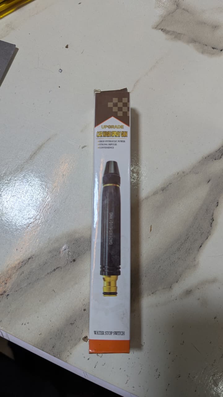 High Pressure Metal Brass Adjustable Nozzle Water Spray Gun – Heavy-Duty Garden & Car Wash Cleaning Tool