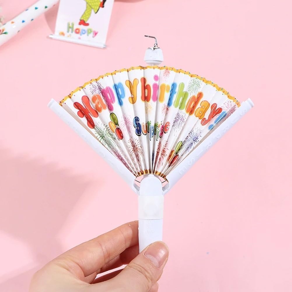 Flabellum Musical Birthday Candle – Rotating Flower Cake Candle with Music & Sparkling Flame Party Decoration