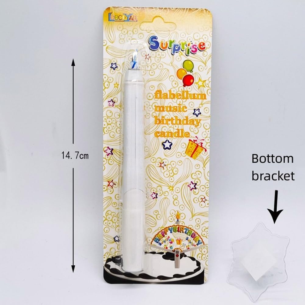 Flabellum Musical Birthday Candle – Rotating Flower Cake Candle with Music & Sparkling Flame Party Decoration