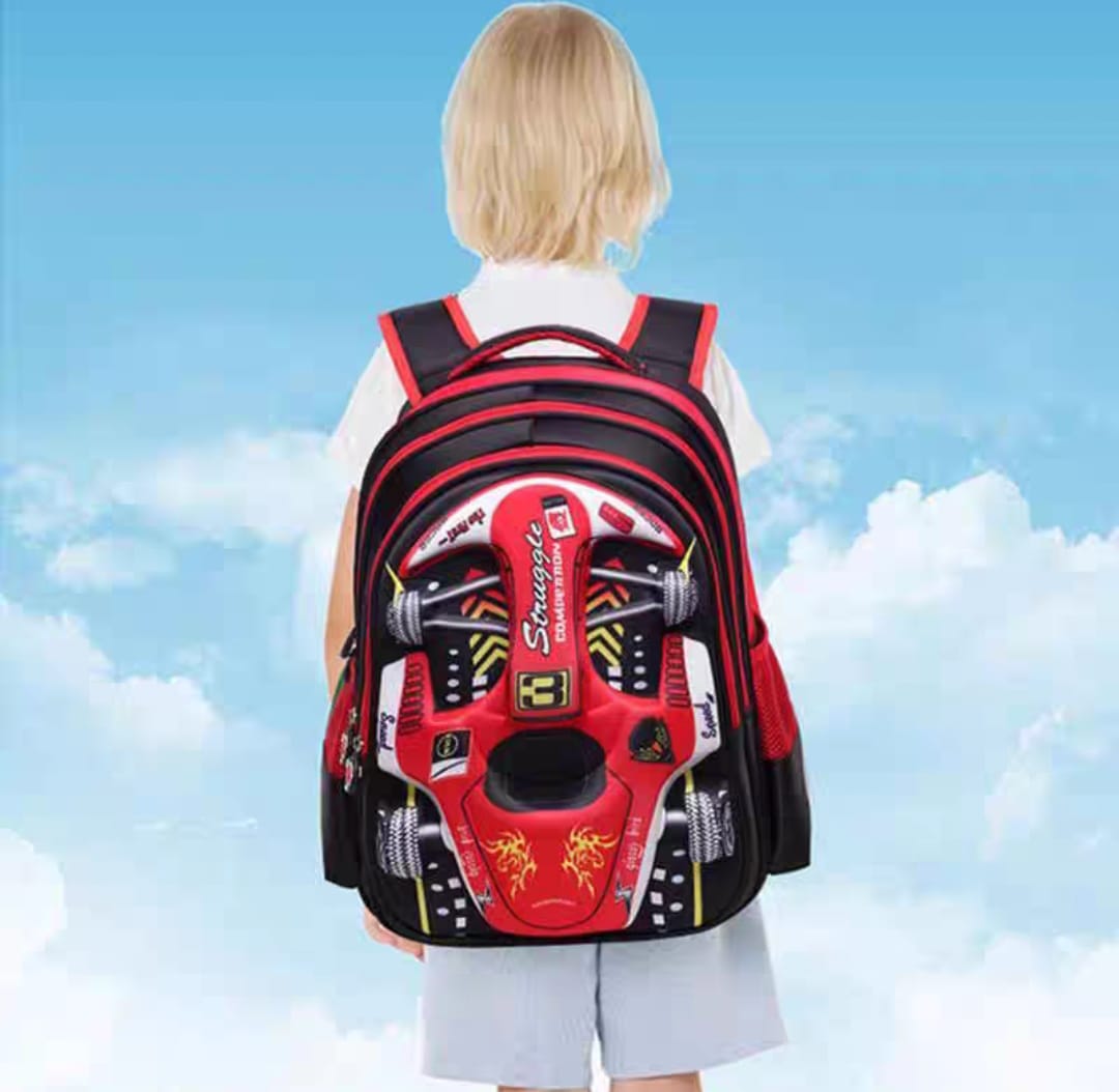 Schoolbag New Car Design | Primary School Backpack for Boys | Durable Children’s Student Bag | Blue