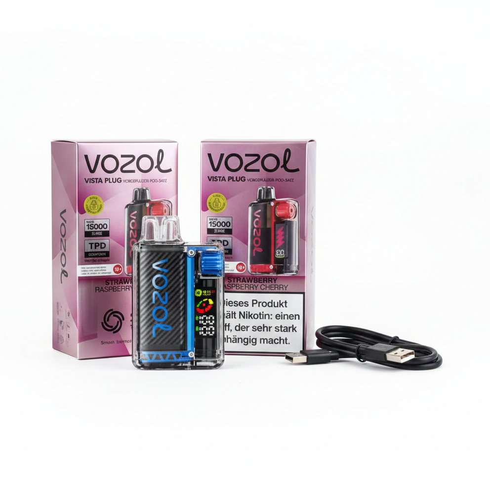 Vozol Refillable Vape Kit with Box, Charging Cable & Long-Lasting Battery (Random Flavour)