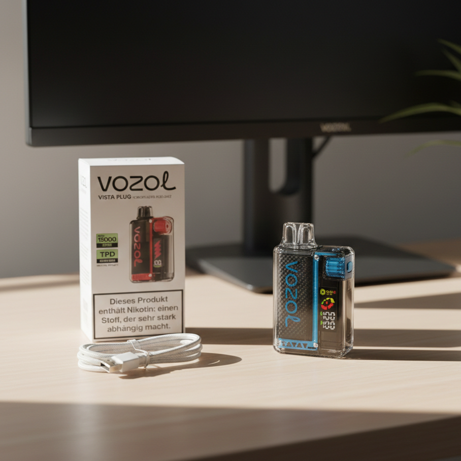 Vozol Refillable Vape Kit with Box, Charging Cable & Long-Lasting Battery (Random Flavour)