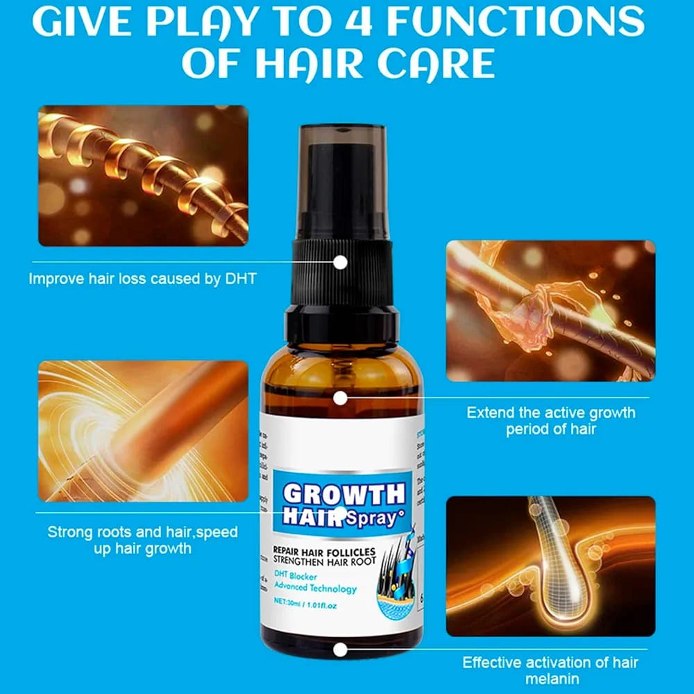 Disaar Vegan Ginseng Root Hair Growth Spray 30ml (DS4002) | Natural Hair Strengthener & Anti-Hair Loss Treatment