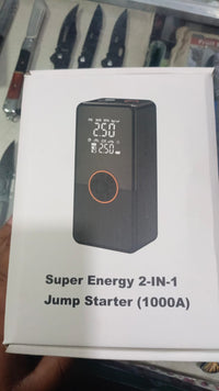 Car Jump Starter Power Bank | 8000mAh | 500A Peak | Air Compressor | LED Light | Portable Emergency Booster